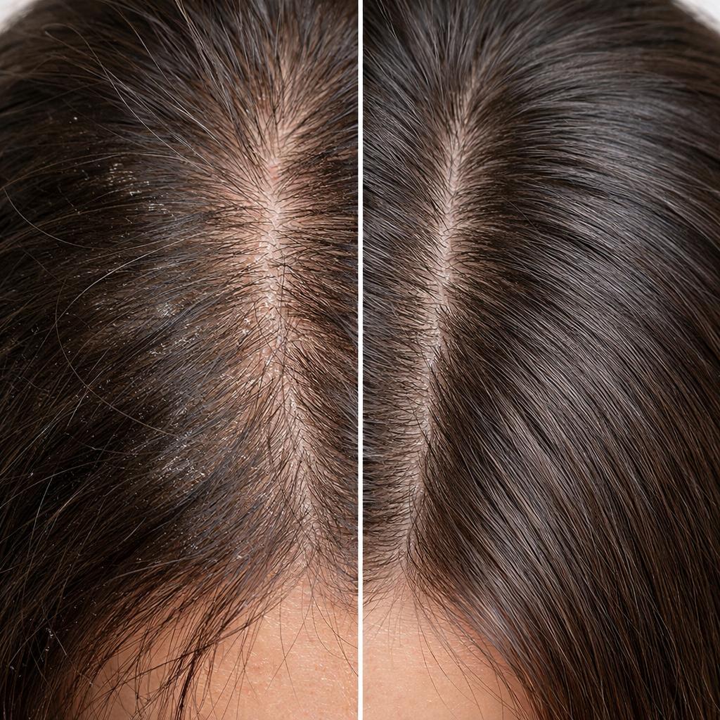Antes e depois — Protocolo Capilar & Nutrição Injetável realizado pela Dra. Vivi Silva